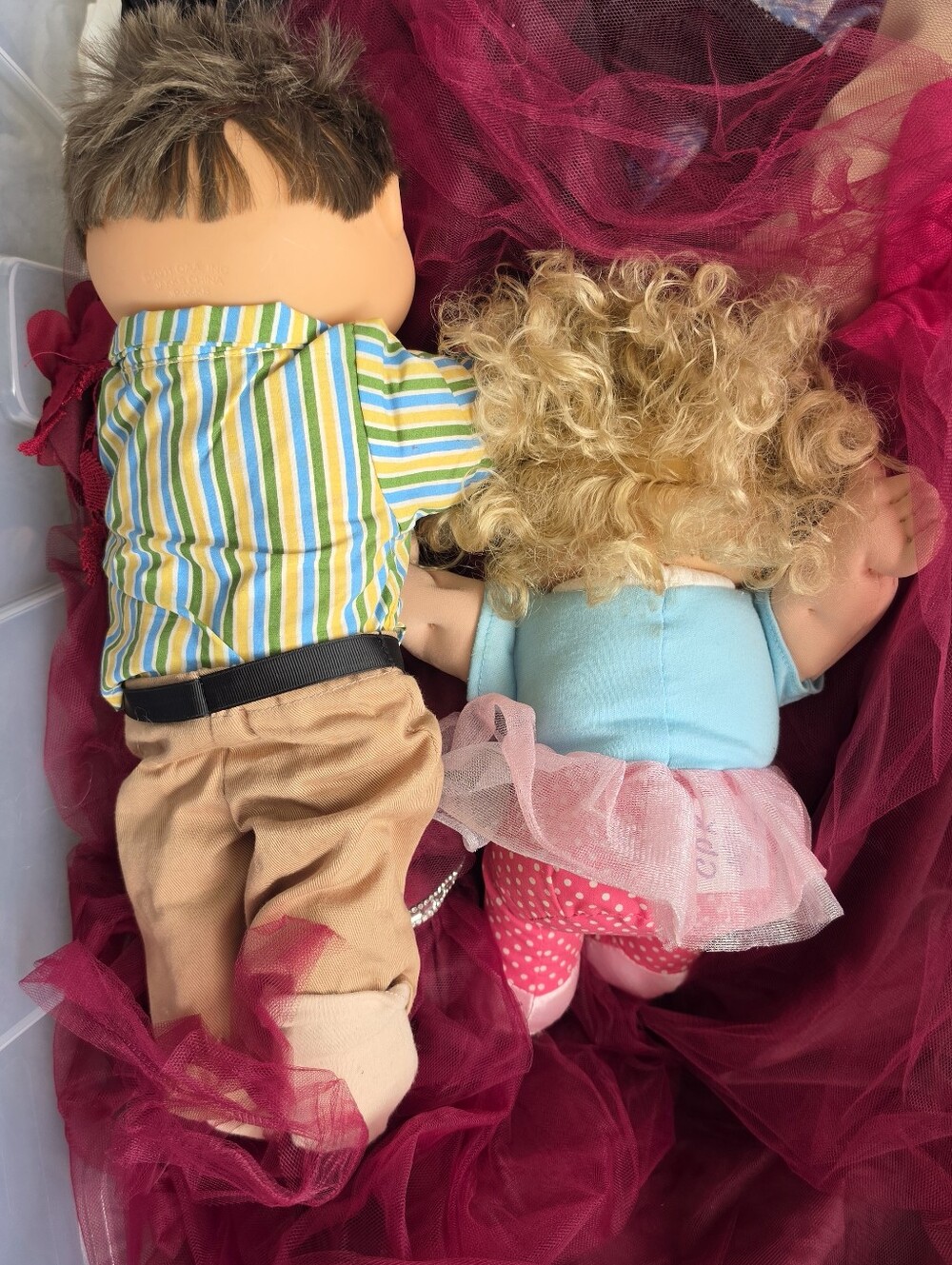 Cabbage Patch Kids Pair — Pink & Multicolor Outfit Dolls - Picture 2 of 4